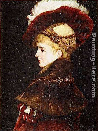 Hans Makart Portrait de femme en costume d'apparat